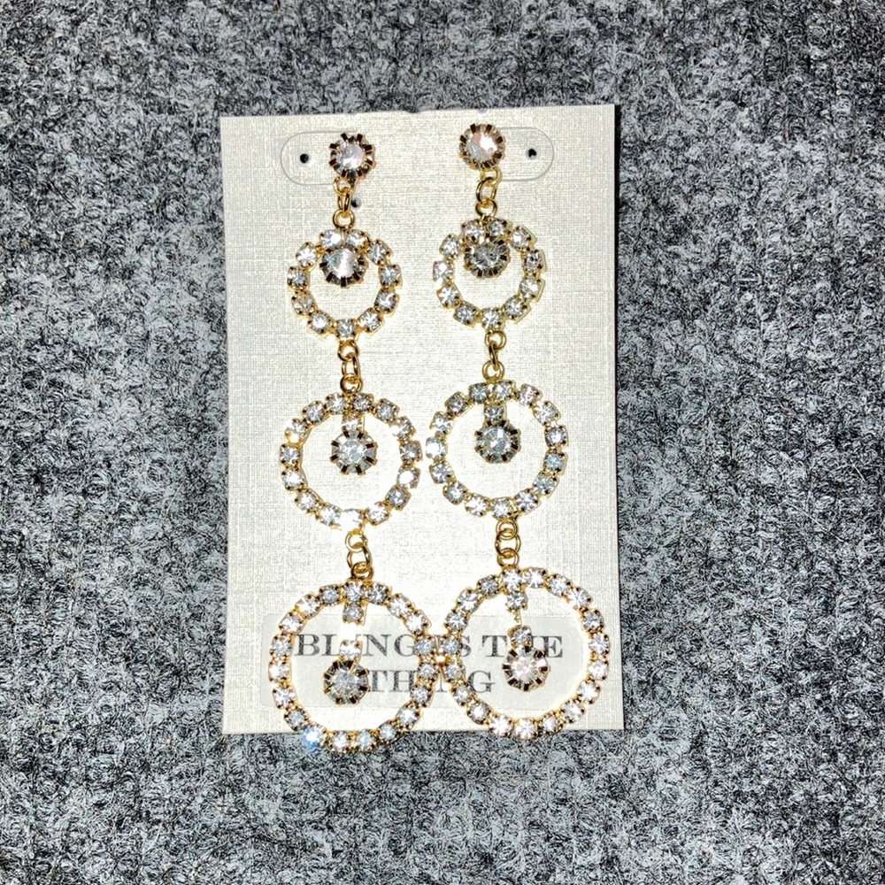 Gold Silver Circle Earrings